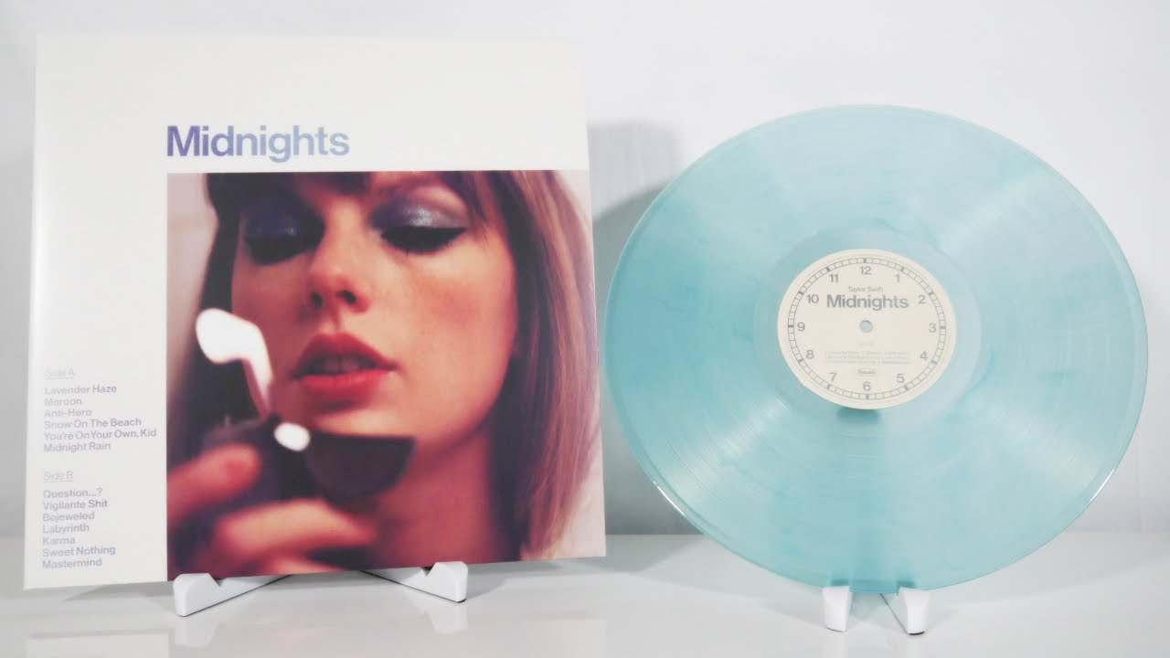 Taylor Swift - Midnights (Moonstone Blue) Vinyl Unboxing 