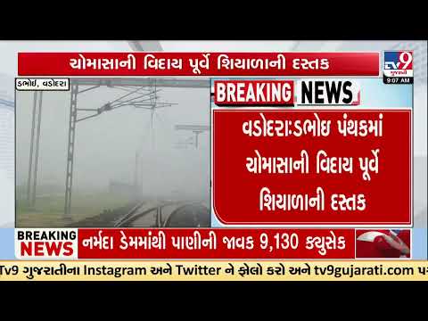 Vadodara: Winter-Like Chill Arrives in Dabhoi Before Monsoon Exit, Dense Fog Covers Area | TV9