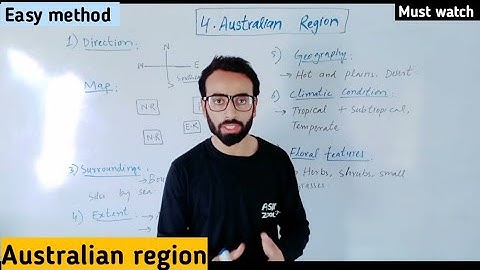 Australian region | Direction , Map,Surrounding, extent climate| zoogeographical region | Bsc | Bs
