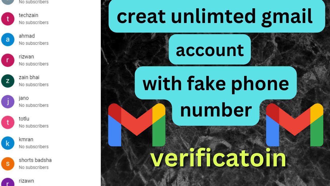 How to create unlimited gmail account with fake number How to create fake gmail account 2022