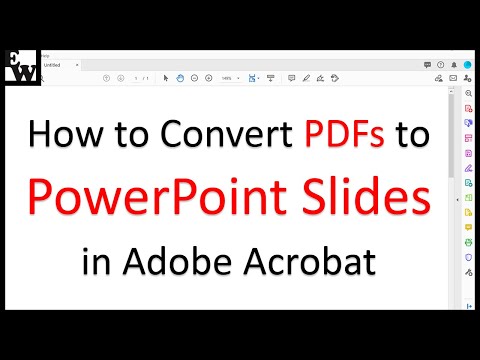 How to Convert PDFs to PowerPoint Slides in Adobe Acrobat