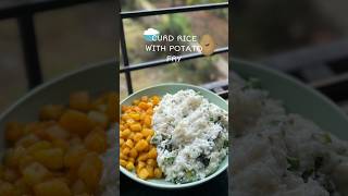 Curd rice with potato fryRecipe in Comments curdricerecipe potatofry comfortfood easyrecipes