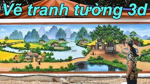 Vẽ tranh tường 3d tại nghệ an, tranh phong cảnh đồng quê. Dạy vẽ tranh tường liên hệ: 0969033288