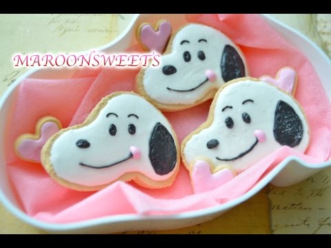 デコスイーツ スヌーピークッキー 作り方 Diy Snoopy Cookies Youtube