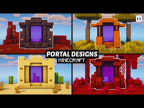 Minecraft : How to Build a Nether Portal Design | Small & Simple