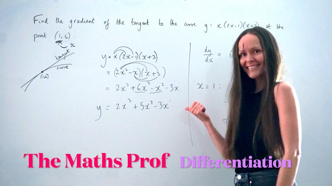 The Maths Prof: Finding Gradient of Tangent (Differentiation)