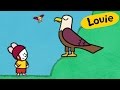 Eagle - Louie draw me an eagle | Learn to draw, cartoon for children