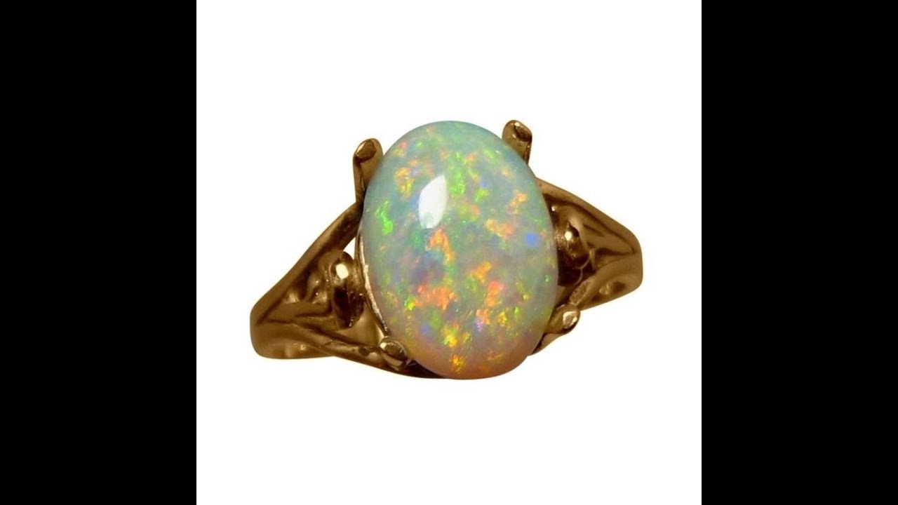 Solitaire Opal Ring for Women in 14k Gold - Beautiful Colors - 120253 | FlashOpal.com