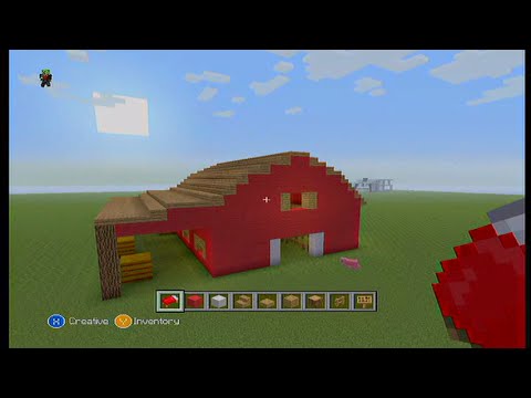 Easy Minecraft Barn Tutorial - YouTube