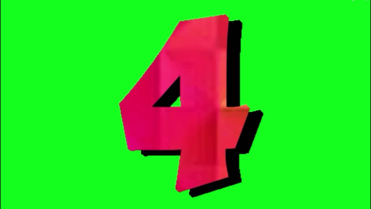 Countdown 4s Green Screen with sound YouTube