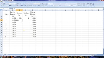 How To Create Simple Bank Pass Book In Excel