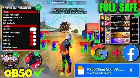 P2077KNG CHEAT V7.4 MOD MENU OB50 ANTIBAN FULL UPDATE 100% SAFE FF MOD CS | BR RANK WORKING 💀