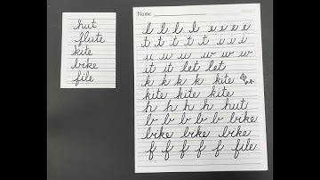 Cursive Lesson 2 | Writing Cursive Letters For Beginners | Cursive Writing of Letters L, K, B, F