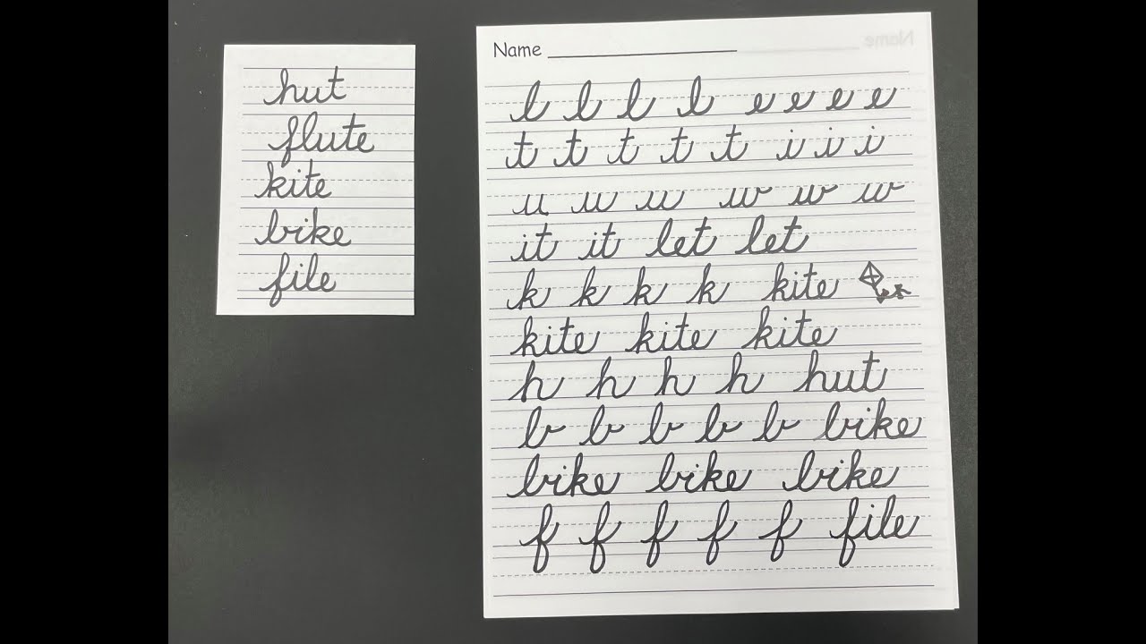 Cursive Lesson 2 | Writing Cursive Letters For Beginners | Cursive ...