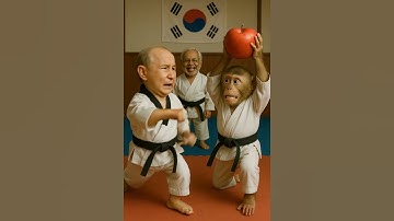 “Baby Putin’s Kick Fail! Monkey Knocked Back, Baby Modi Laughs 😂Surreal Desert Encounter 😂 | AI Art"