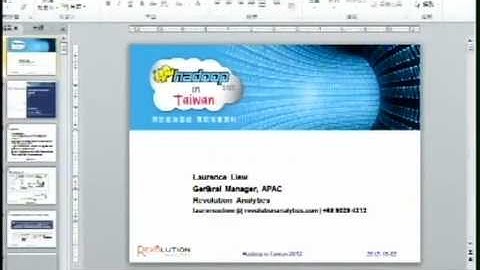 【Hadoop in Taiwan 2012】Big Data, Hadoop and R by Laurence Liew