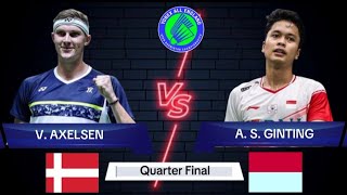 Viktor Axelsen (DEN) Vs Anthony sinisuka GINTING || Quarterfinal men's singles || All england 2024