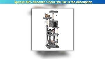 Get Multi-Level Cat Tree with Scratching Posts, Cozy Hammock, Plush Cat Tower for Indoor, Cat Condo