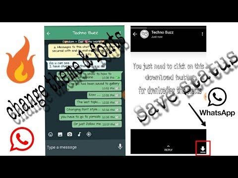 how-to-change-theme-and-fonts-&-save-status-pic-or-video-of-whatsapp