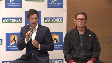 YONEX Official Stringer of the Australian Open: Press Conference in Tokyo