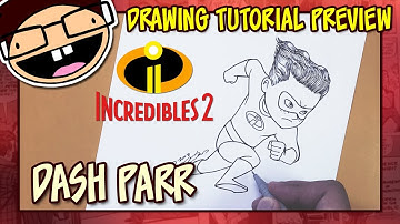 [PREVIEW] How to Draw DASH PARR (Incredibles 2) | Drawing Tutorial Time Lapse