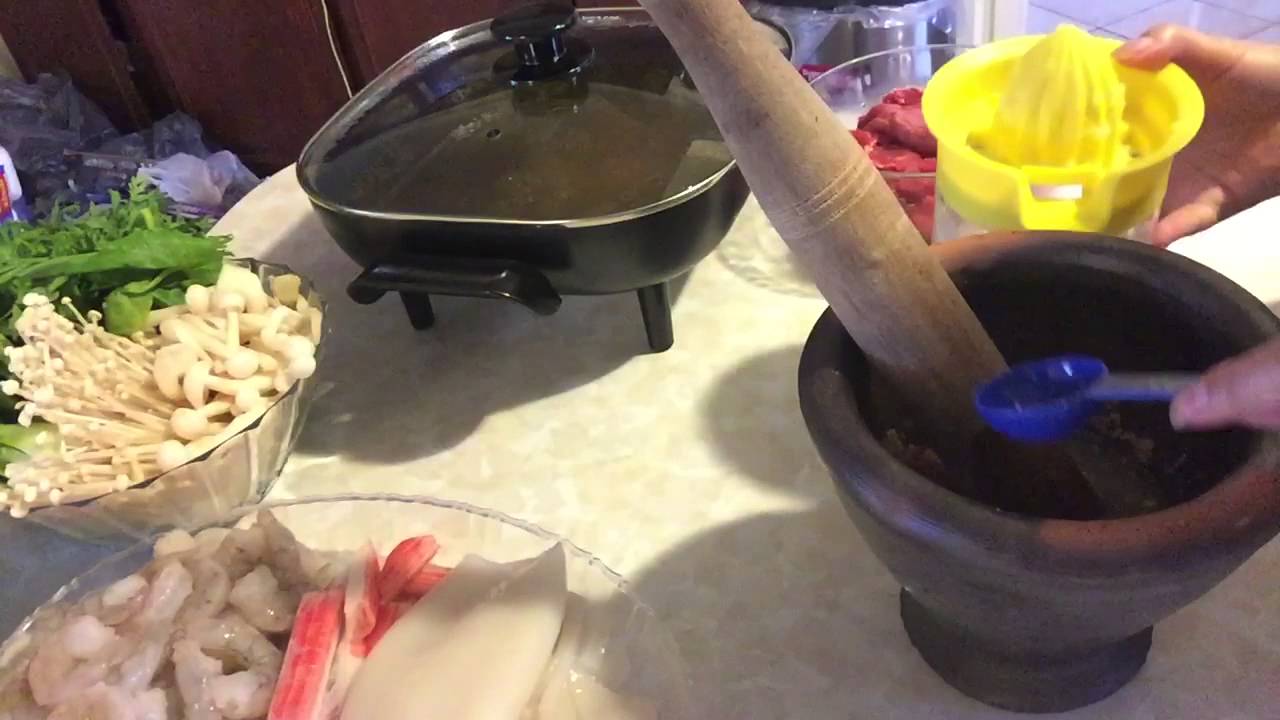 Cooking Seafood Dipping Sauce for Laos Hotpot part 2 YouTube