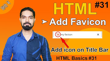 How to Add Favicon in HTML| How to Add icon on Title Bar in HTML | #basichtml31