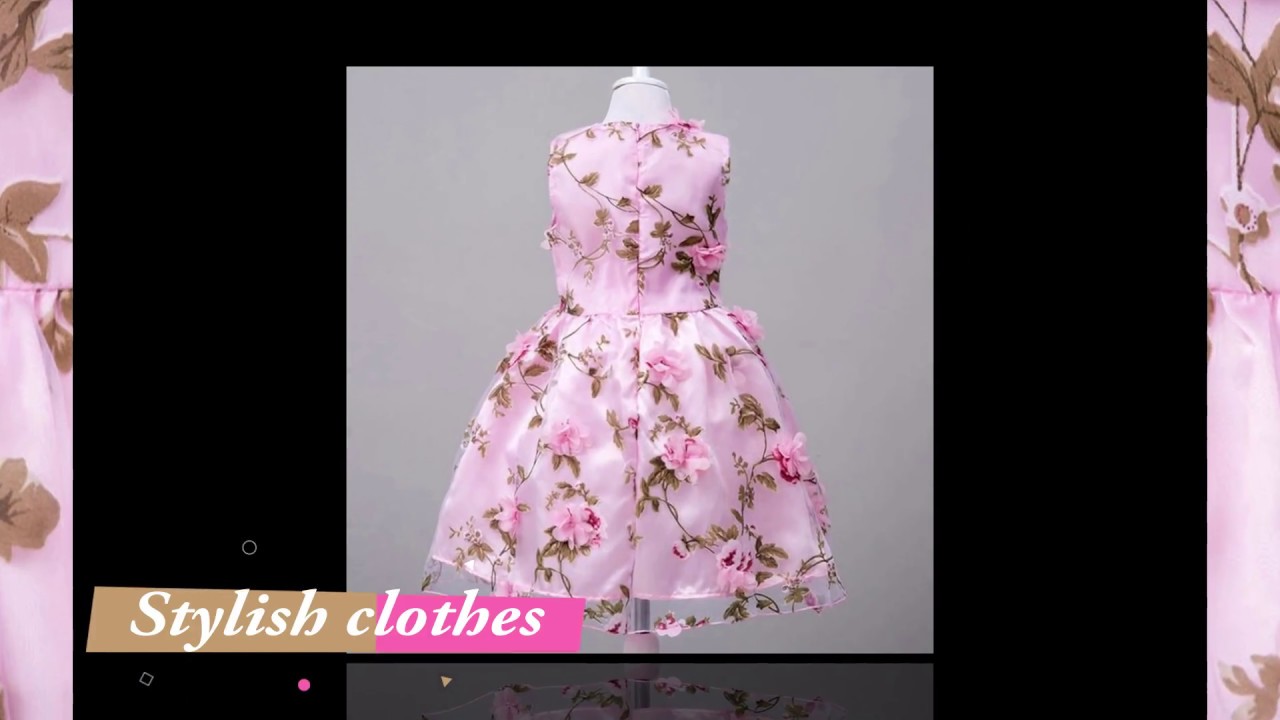 Pink baby gown kids - net girls frocks 2017-2018 - girls frocks 2017 - latest design gowns for kids - YouTube