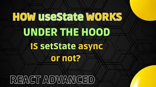 useState hook inners. is setState asynchronous or not?