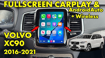 Fullscreen Wireless CarPlay AndroidAuto for Volvo XC90 2016 2017 2018 2019 2020 2021