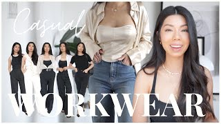 CASUAL WORK OUTFITS | ARITZIA, UNIQLO, REFORMATION | TRY-ON