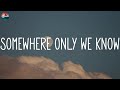 Keane  somewhere only we know lyric