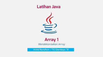 Menggunakan Array Java 1