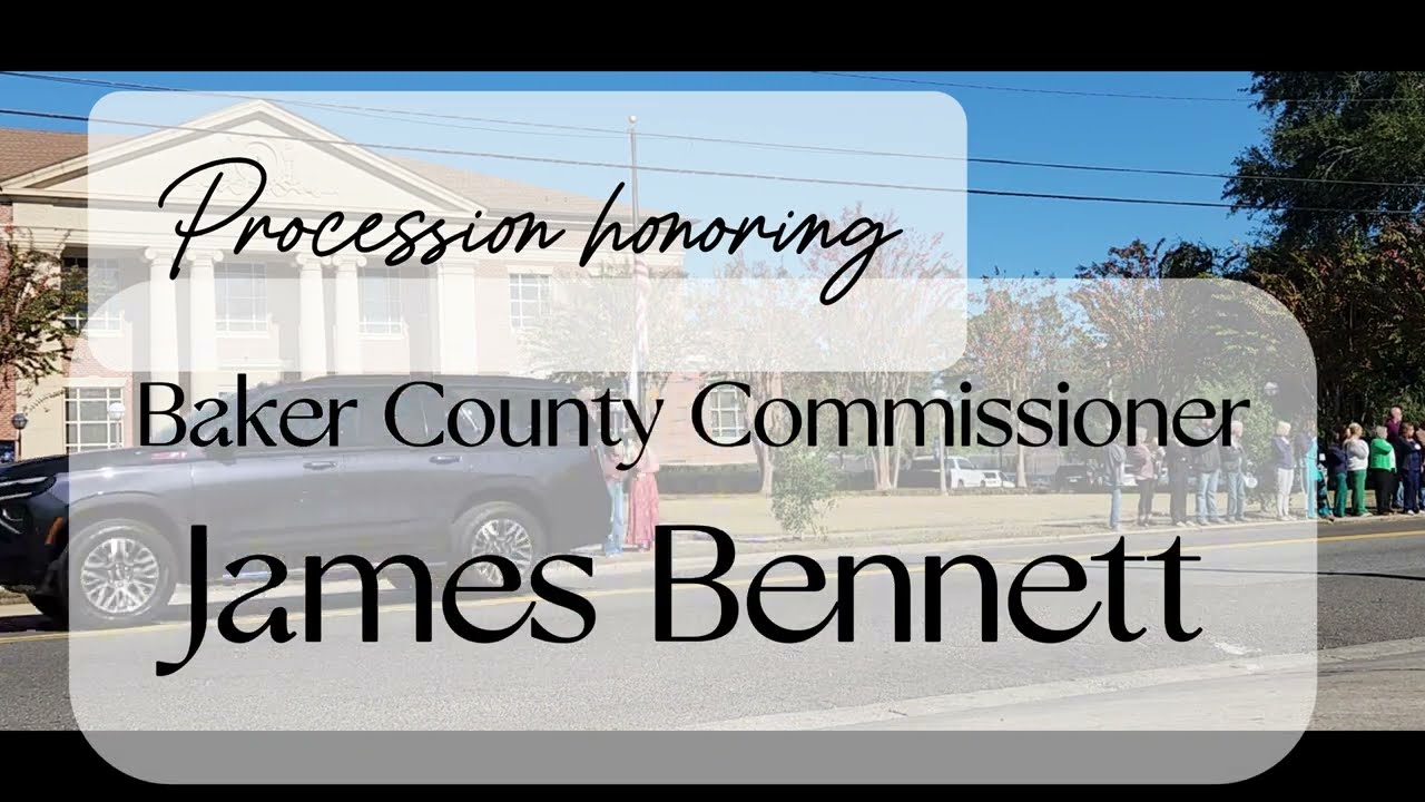 Procession in honor of Baker County Commissioner James (Jimmy) Bennett