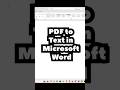 How to Convert PDF to Editable Text in Microsoft Word - 2025