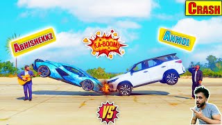 Abhishekkz SUPER Cars Vs @AnmolgameX INDIAN Cars Crash GTA 5 screenshot 5