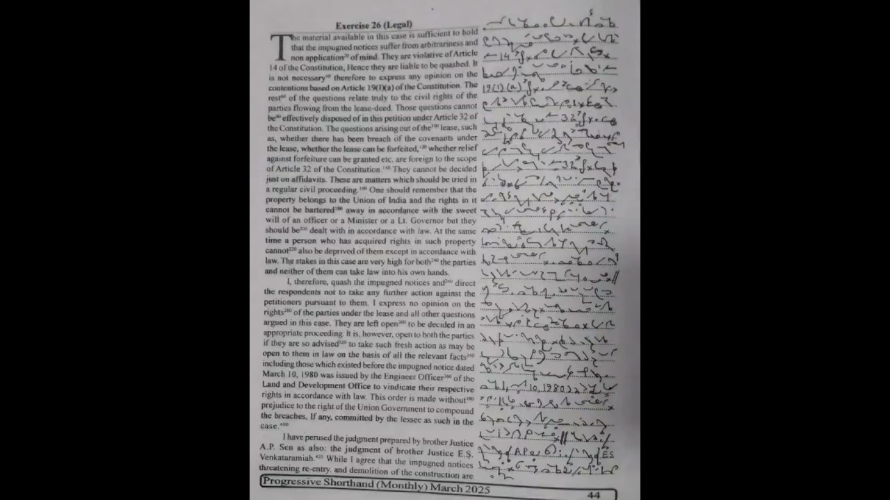 80 WPM   Exercise No 26   English Shorthand   Progressive Magazine March 2025   #shorthand