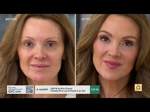 LWYA By Kim Gravel Cheeky Kiss Lip Cheek 4 Pc Set On QVC 