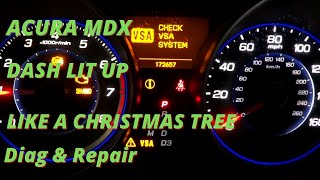 ACURA MDX CHECK ENGINE LIGHT ON, VSA LIGHT ON, ABS LIGHT ON / DASHBOARD LIT UP LIKE A CHRISTMAS TREE