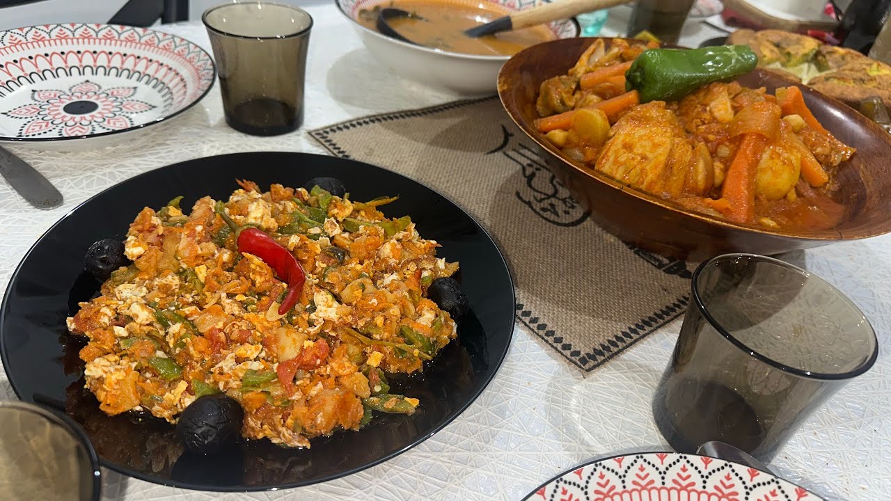 دبارة5🌙كسكسي بدجاج طاجين إكسبراس🤣وتسطيرة🍅🫑