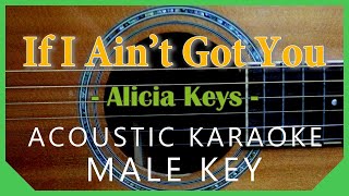 If I Ain't Got You - Alicia Keys [Acoustic Karaoke | Male Key] chords