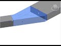 Revitasium | Variable Widths Rectangular Elbow with turning vanes