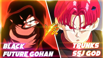 Black Future Gohan Vs Trunks Ssj God | Super Dragon Ball Heroes | DBZ TTT MOD