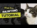 IPAD PAINTING TUTORIAL (REALISTIC PAINTING DEMO) -- Cat Portrait