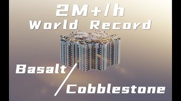 WORLD RECORD | The First 2M/H Cobblestone/Basalt Farm in Minecraft!