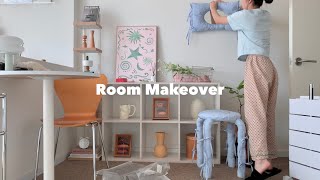 Room Makeover. 5평 방꾸미기 챌린지 | 내 최애 거울&스툴 세트 | 새 이불 언박싱 | 선반 꾸미기 대작전 (화병,바구니) | 구조 바꾸고 책상 바꾸기