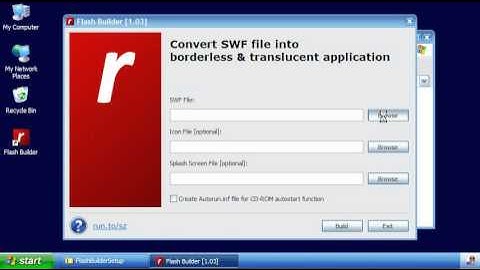 How to create a borderless & translucent EXE application from an SWF file