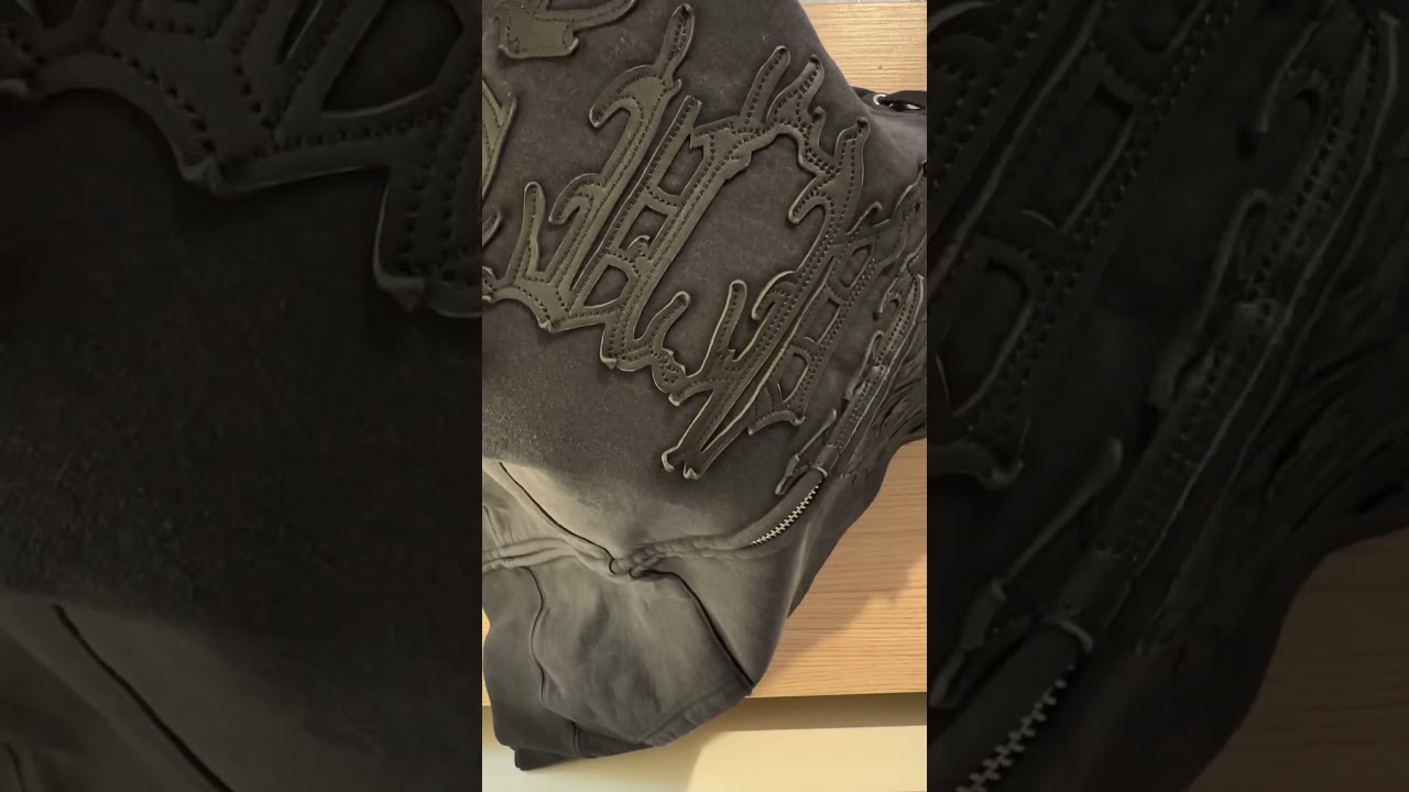 【Supreme】Leather Applique Zip Up Hooded★Black★25SS★ Supreme Leather Appliqué Zip Up Hooded Sweatshirt “Black