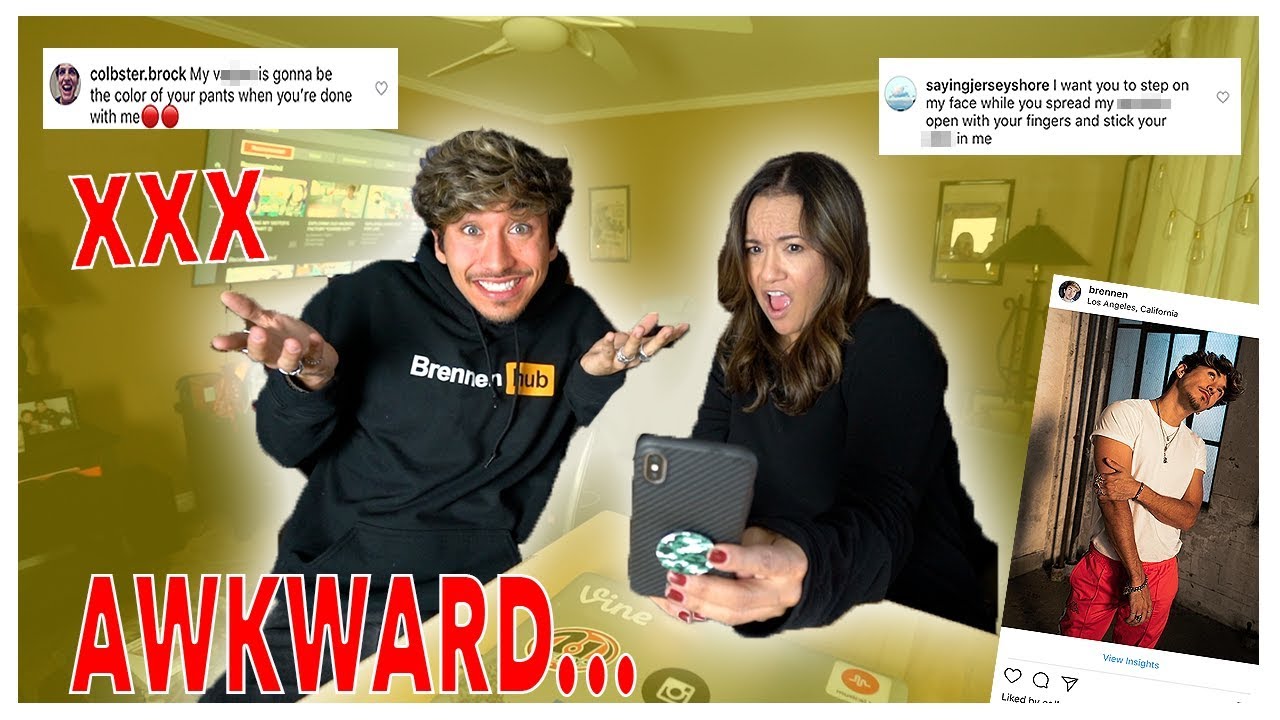 MOM REACTS TO MY DIRTY INSTAGRAM COMMENTS