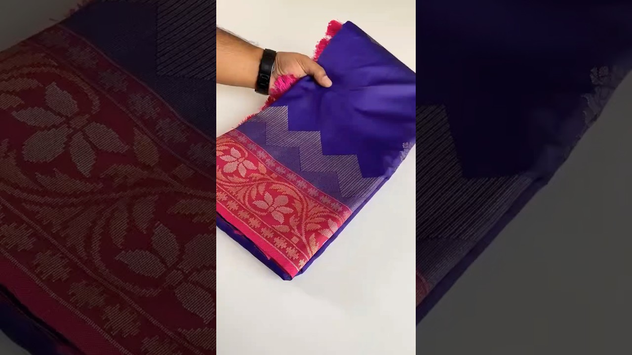 Dual Tone Designer Banarasi Soft Silk Saree